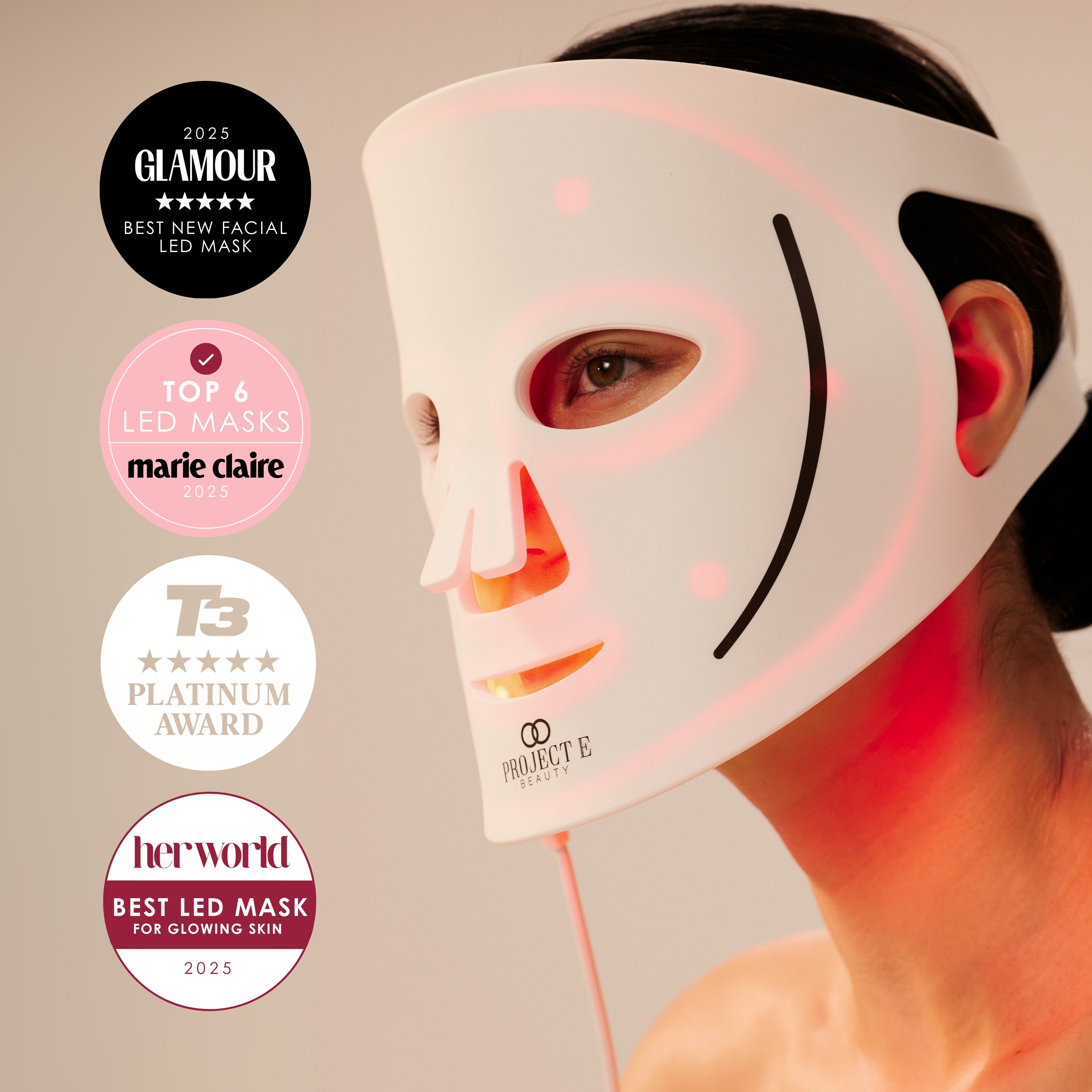 LumaLux Face+ | Pro LED Red Light Therapy Face & Neck Mask