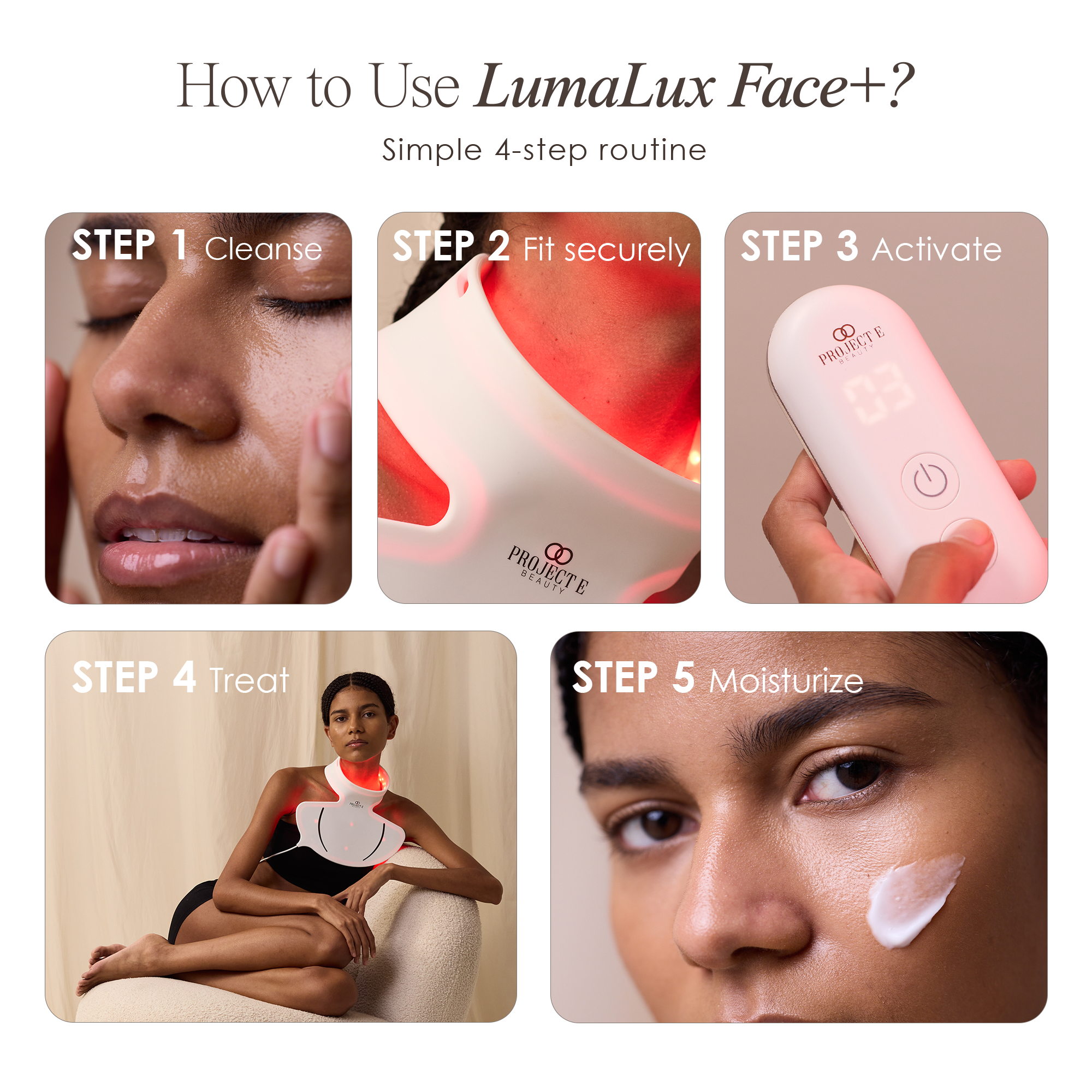 LumaLux Neck & Dec | Pro LED Red Light Therapy Mask
