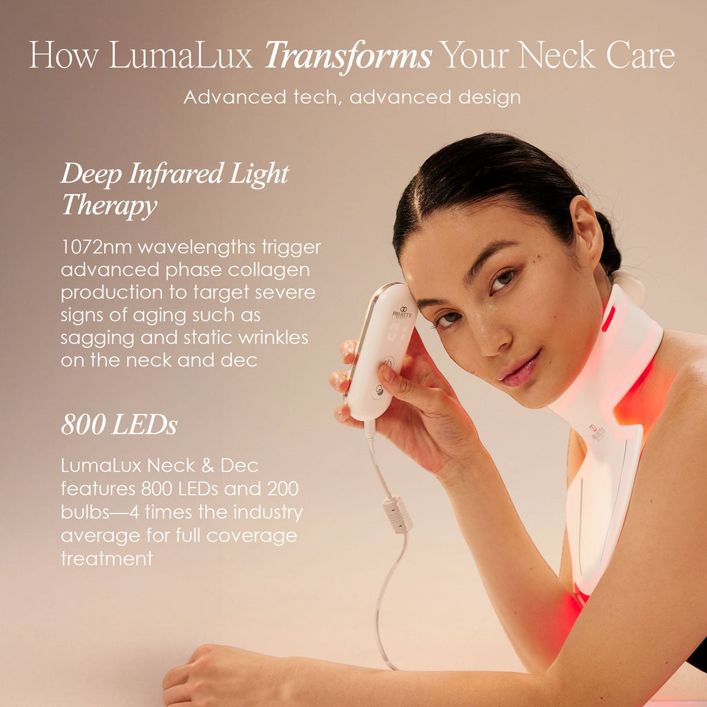 LumaLux Neck & Dec | Pro LED Red Light Therapy Mask
