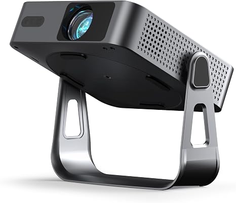 [Officially-Licensed App & Auto Focus]White Smart Mini Projector with WiFi and Bluetooth, XuanPad 4K Support Movie Projector, Portable Native 1080P Outdoor Projector with 360° Stand