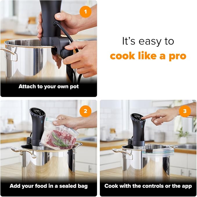 Culinary Sous Vide Precision Cooker 3.0 (WiFi), 1100 Watts, Stainless Steel