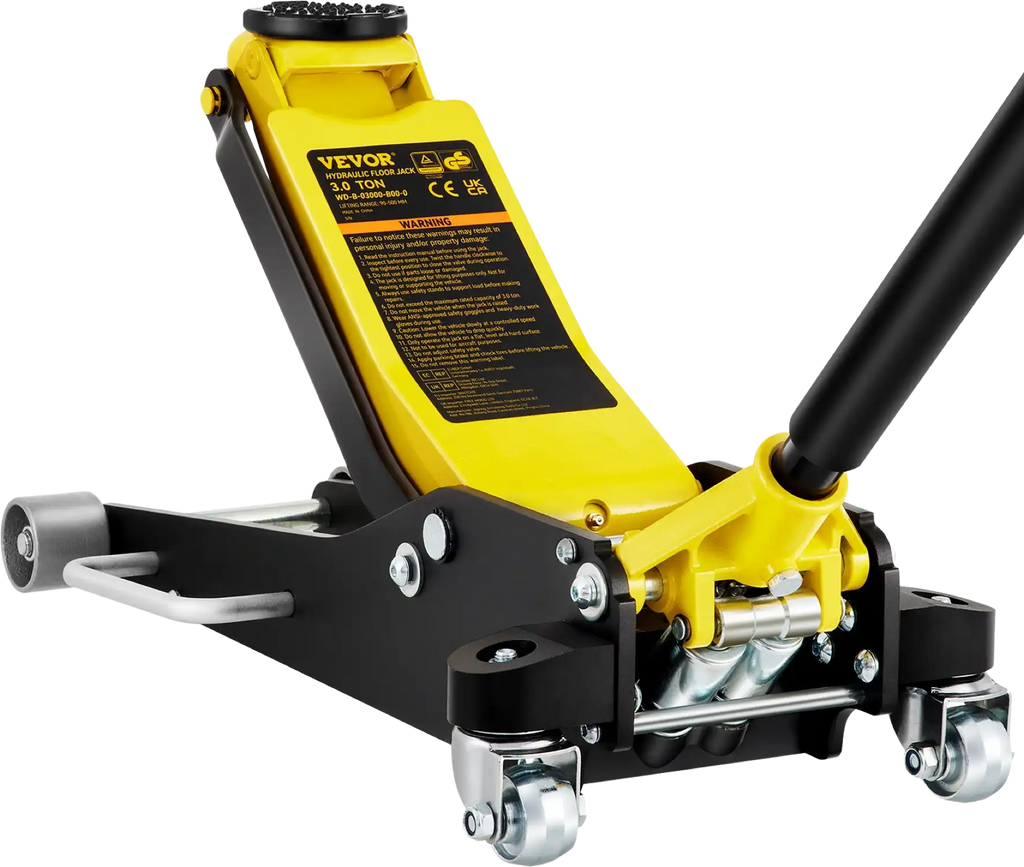 Vevor Floor Jack 6,600 Lbs. 3 Ton Aluminum Steel Low Profile Dual Pump 3.54" to 19.68" New