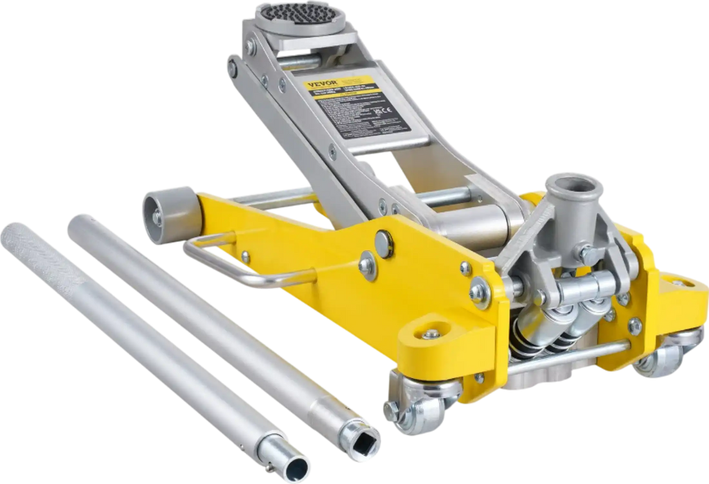 Vevor Low Profile Floor Jack 3 Ton Heavy Duty Aluminum 3.7"–18.3" Lift Range Dual Piston New