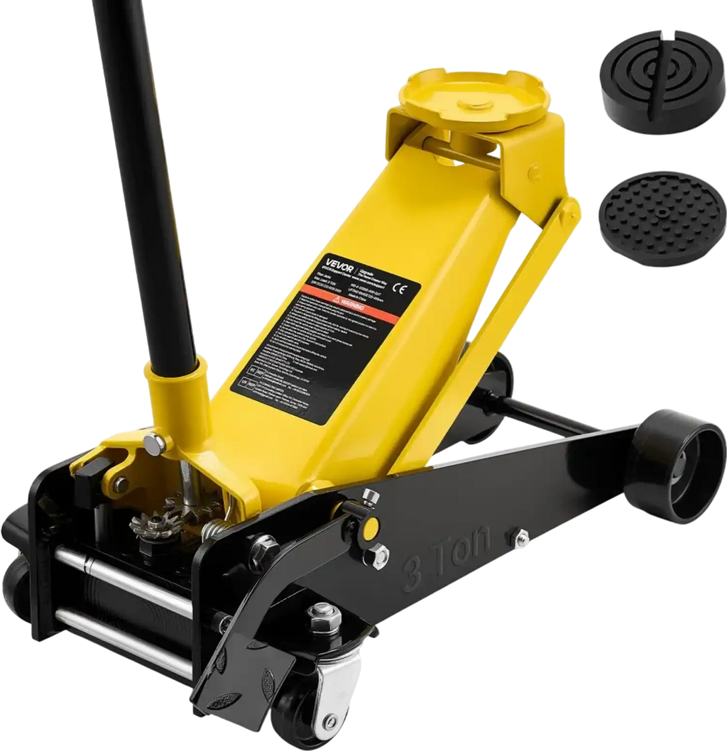 Vevor Floor Jack Low Profile 3 Ton Steel Racing Hydraulic Trolley Car Lift with Foot Pedal New