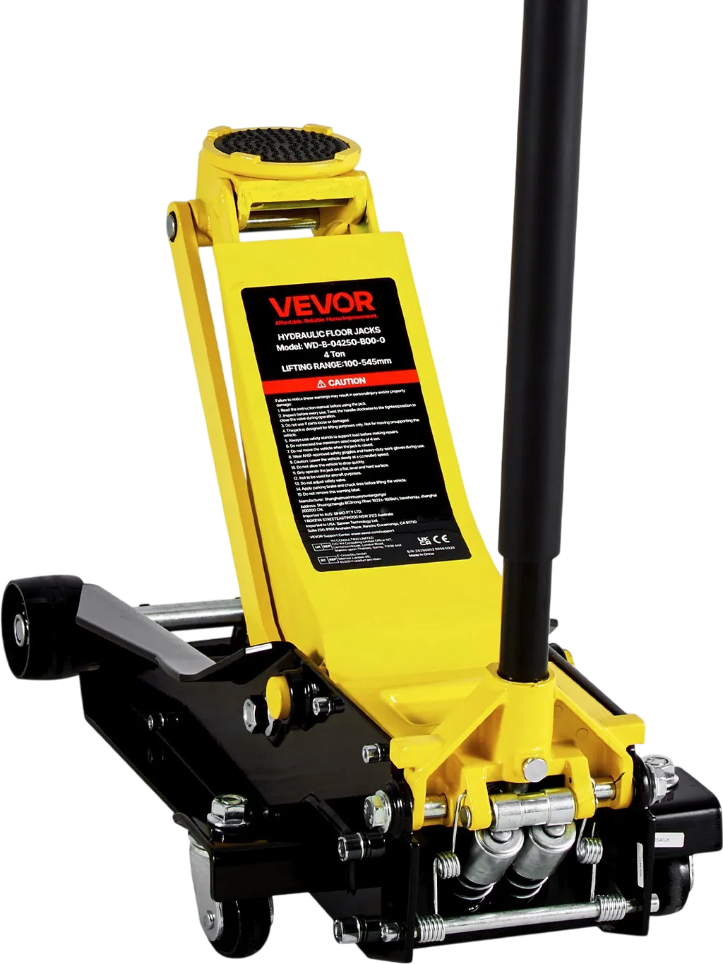 Vevor Low Profile Floor Jack 4 Ton 3.9-21.5 in. Quick Lift with Dual Pistons New