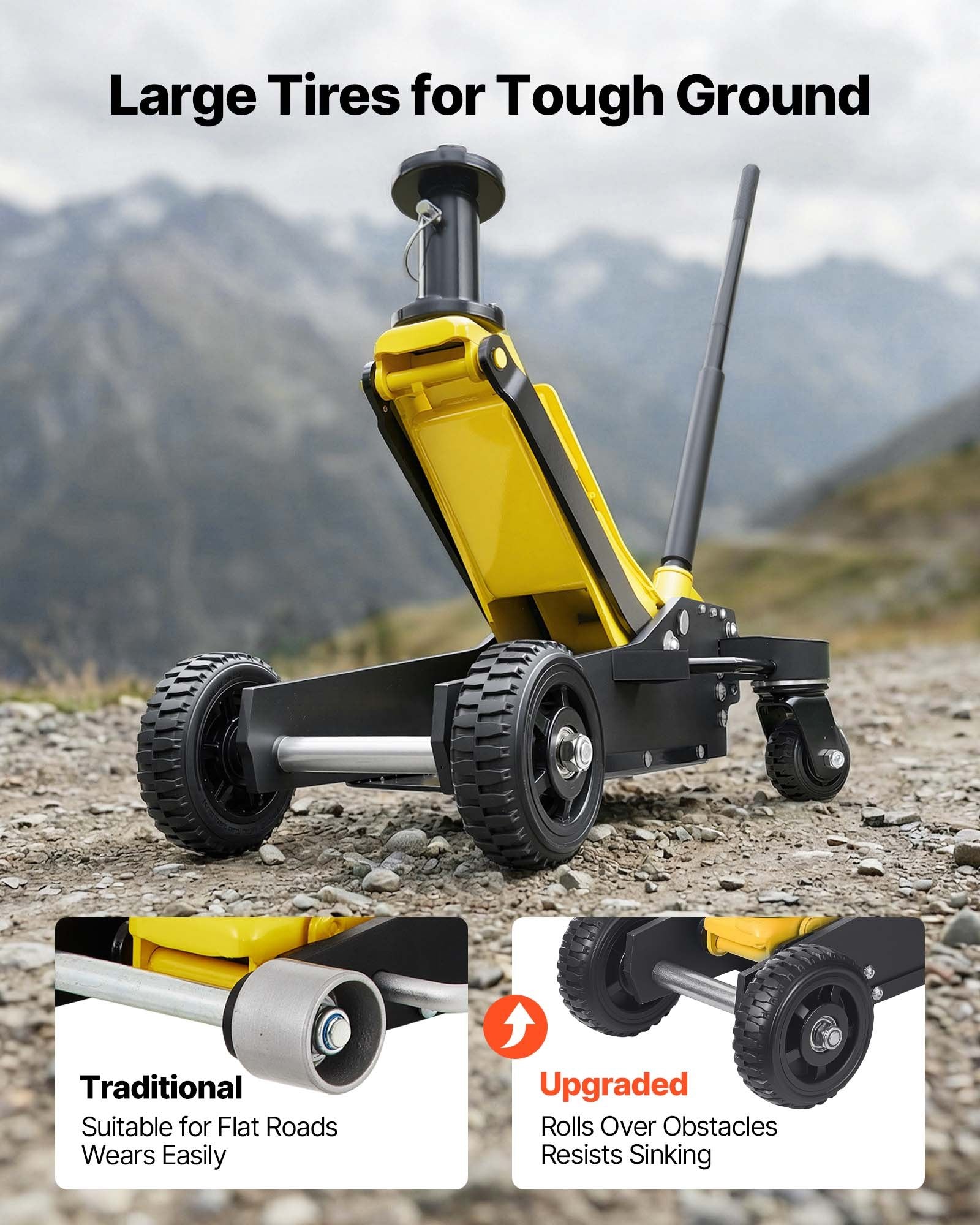 Vevor Floor Jack 3 Ton Capacity 5.9-29.3 in. with Dual Pistons and Extension Post New
