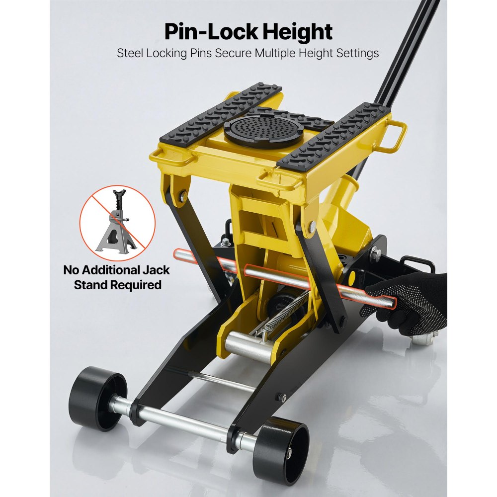 Vevor Floor Jack Low Profile Hydraulic Racing 2 Ton 5.7"-17" New