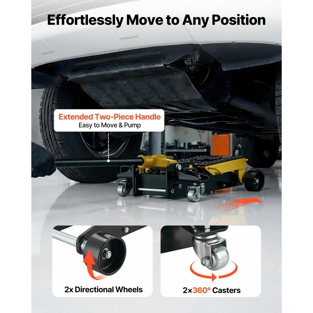 Vevor Floor Jack Low Profile Hydraulic Racing 2 Ton 5.7"-17" New