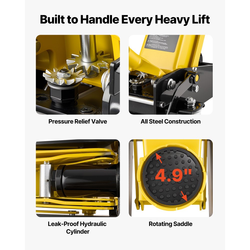 Vevor Floor Jack Low Profile 3 Ton Steel Racing Hydraulic Trolley Car Lift with Foot Pedal New