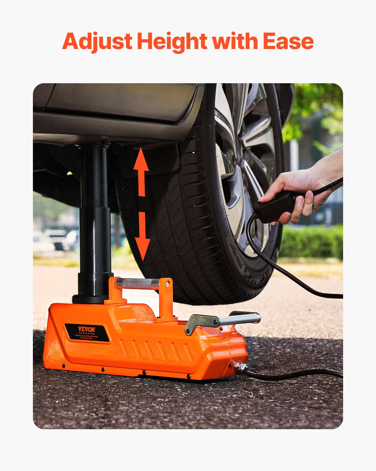 Vevor Electric Car Jack 15 Tons 7.9-20.5 in. Portable with LED Lighting 12V New