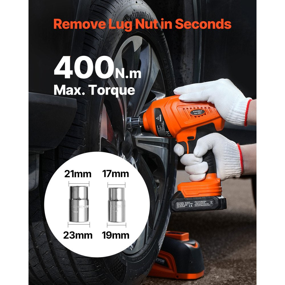 Vevor Electric Car Jack Kit 5 Tons 6.3-17.7 in. with Impact Wrench LED Lighting Remote Control New