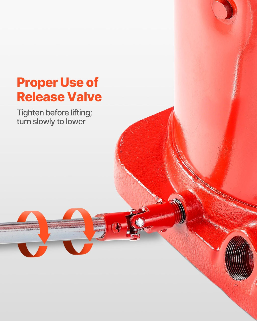 Vevor Air Hydraulic Bottle Jack 50 Ton Capacity 10.4-16.1 in. Lift Range Pneumatic/Manual New