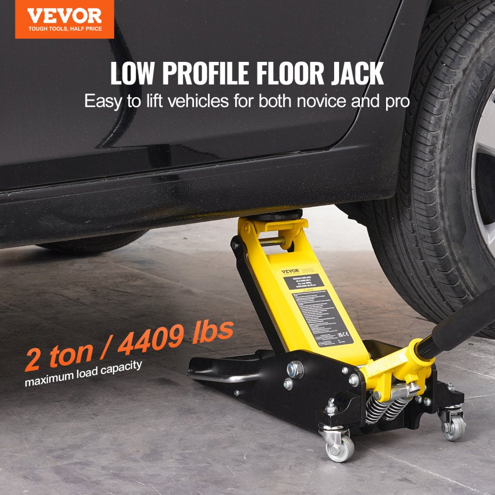 Vevor Floor Jack Low Profile Aluminum Hydraulic 2 Ton New