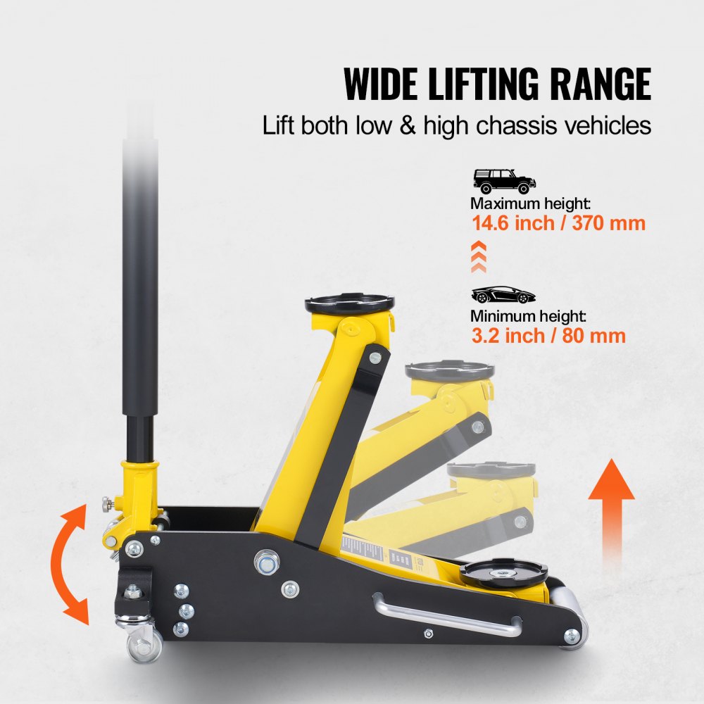 Vevor Floor Jack Low Profile Aluminum Hydraulic 2 Ton New