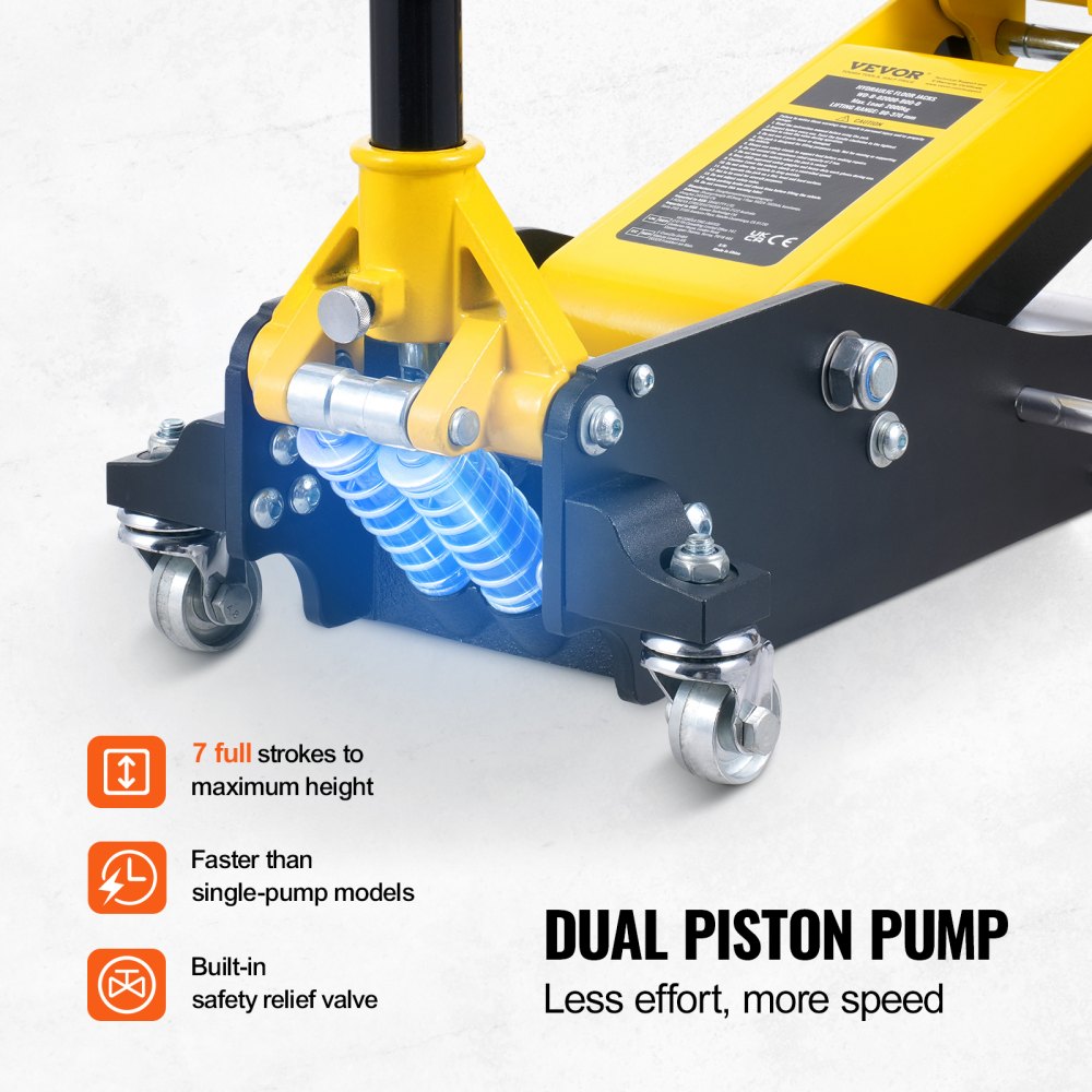 Vevor Floor Jack Low Profile Aluminum Hydraulic 2 Ton New