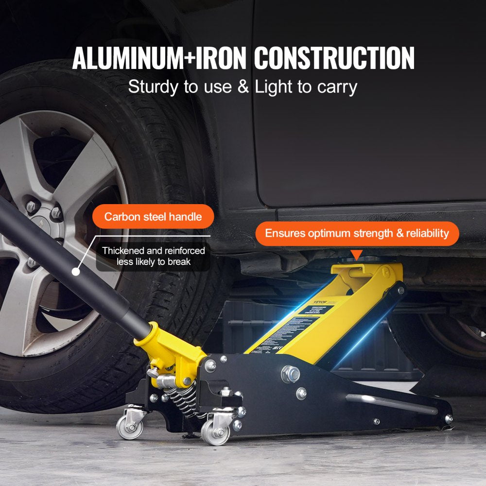 Vevor Floor Jack Low Profile Aluminum Hydraulic 2 Ton New