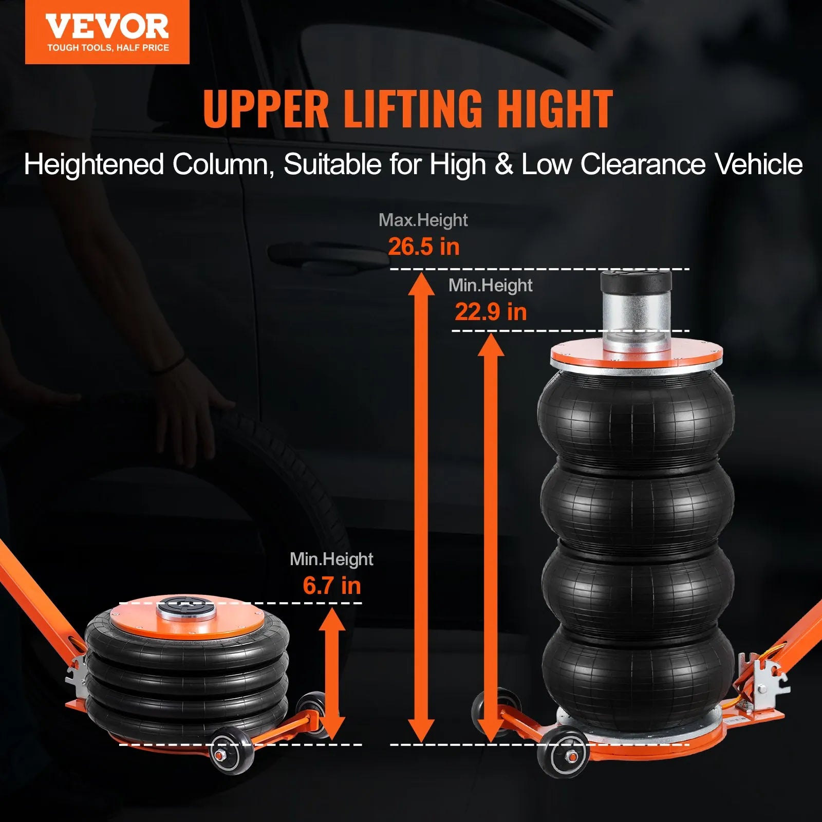 Vevor Pneumatic Air Jack 6 Ton/13,000 Lbs with Heightened Column New