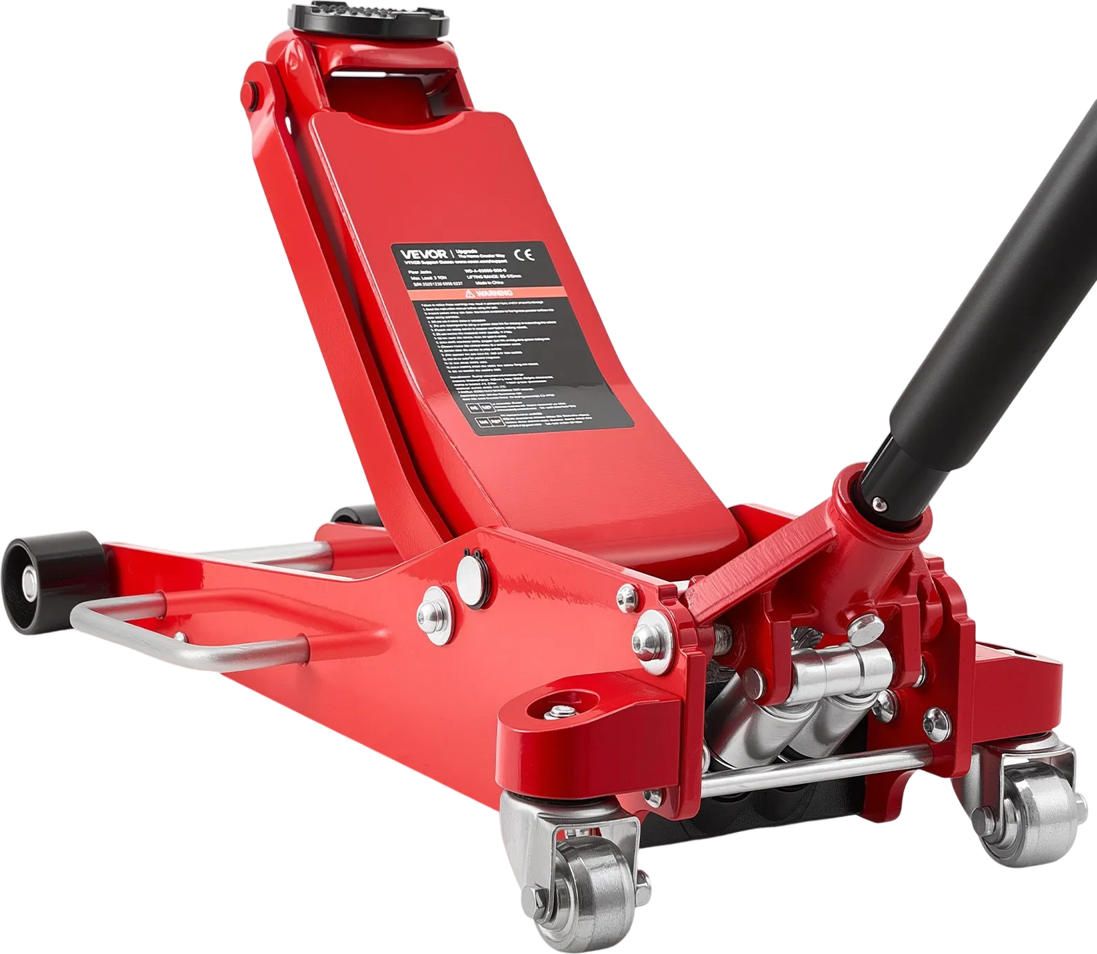 Vevor Low Profile Floor Jack 3 Ton Capacity with Dual Pistons 3.3-20.3 in. Lift Range New